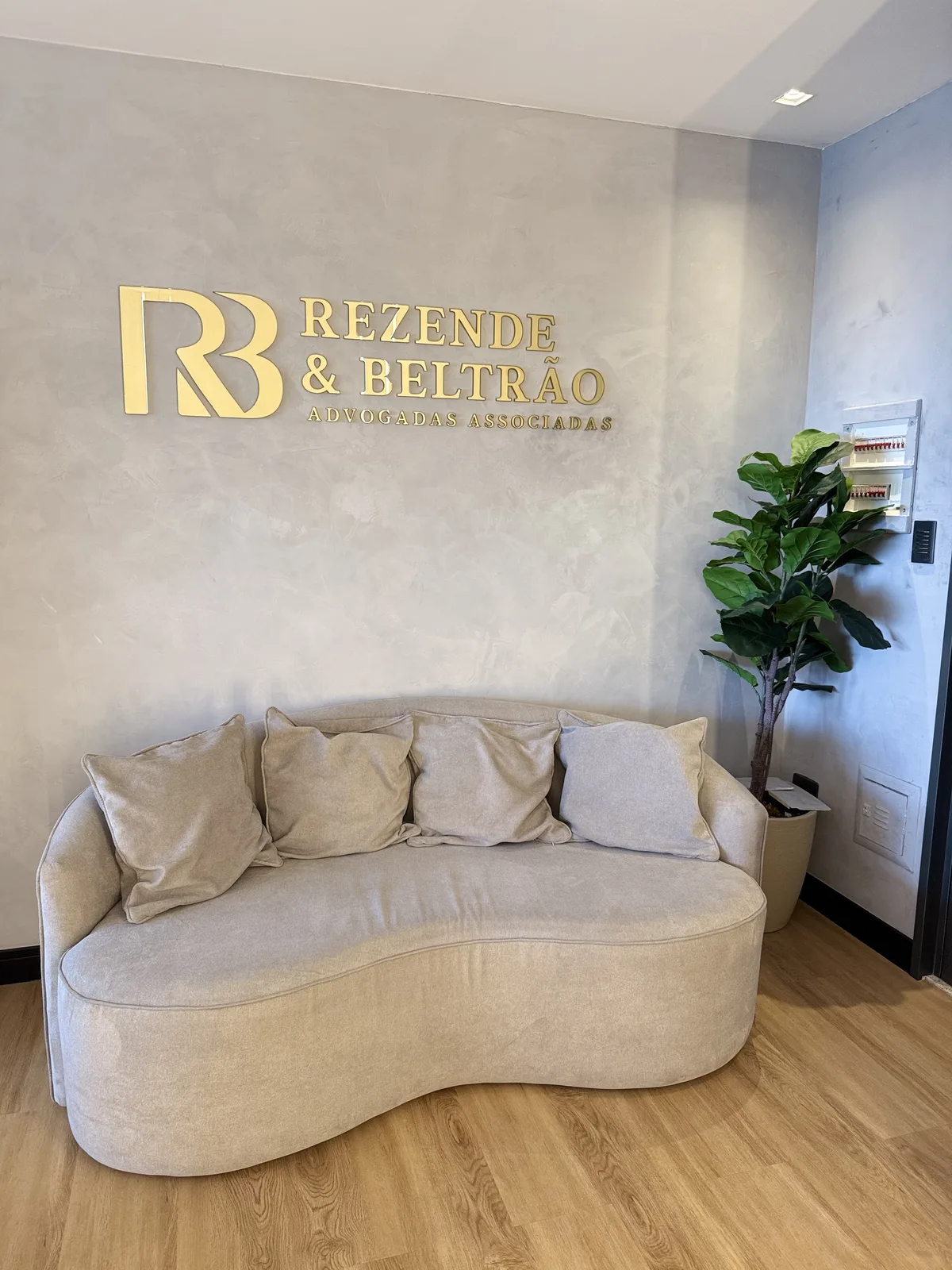 Recepção do escritório Rezende & Beltrão Advocacia