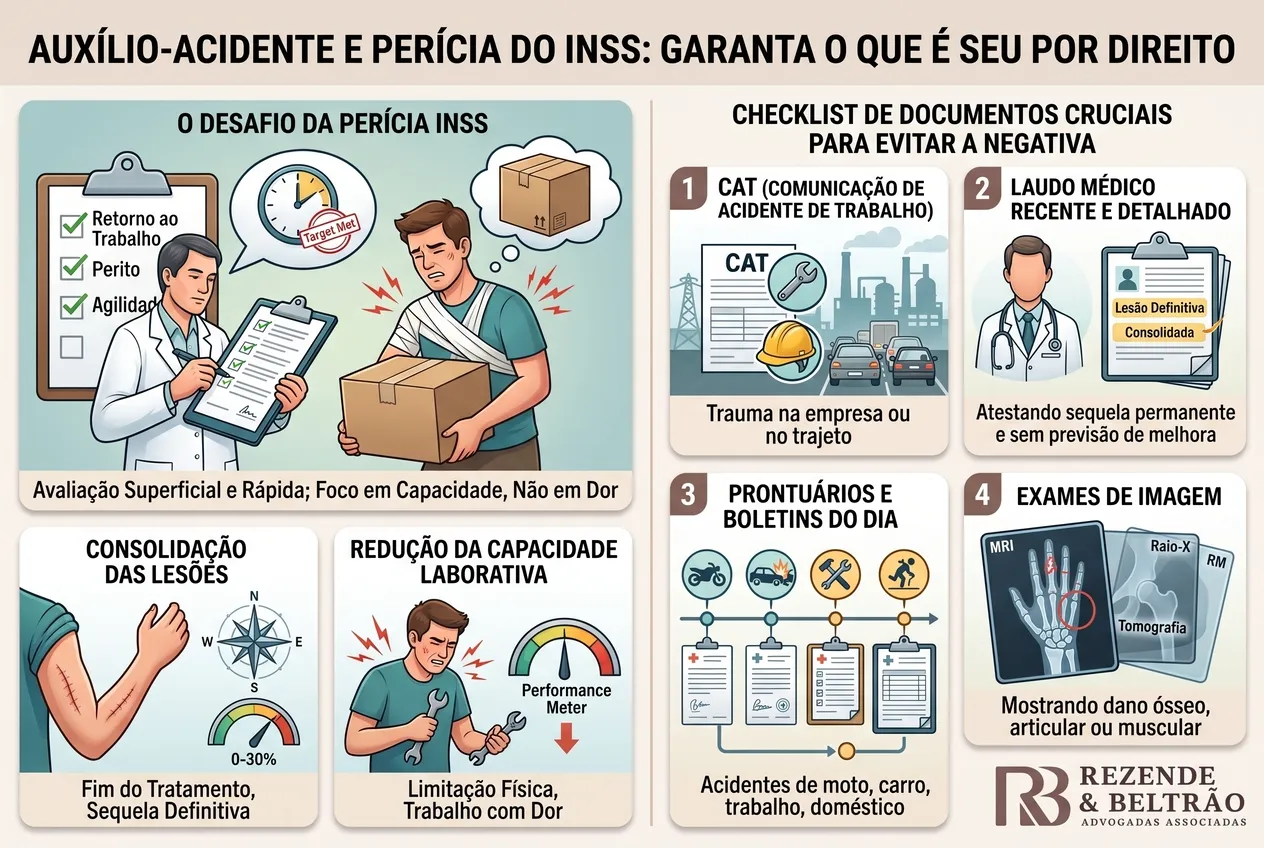 Perícia INSS: O que fazer se o auxílio-acidente for negado?